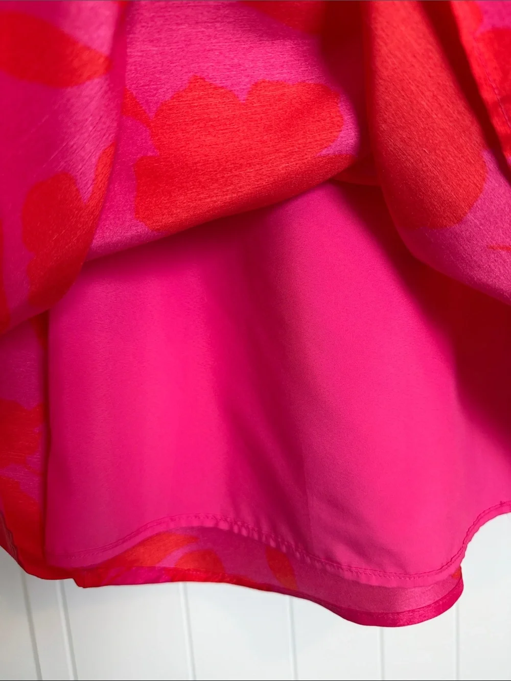 kate spade Hot Pink Red Floral Peplum Dress 6 • Summer Wedding Guest • Vacay
